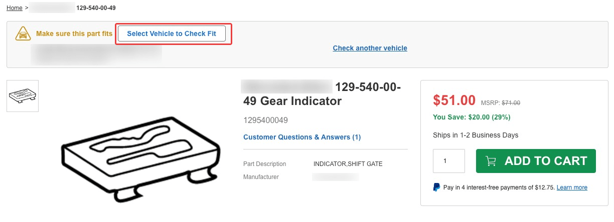 I'm not sure if this part fits my vehicle. How can I verify?